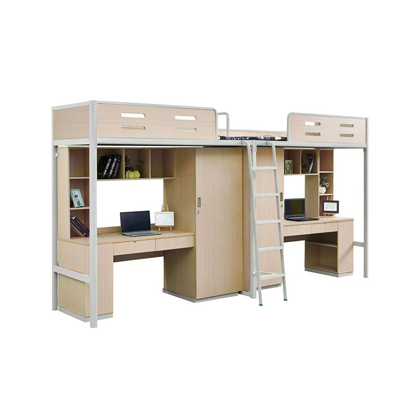 How does the guardrail reinforcement structure of an apartment bed ensure the safety of getting in and out of bed and prevent the risk of accidental slipping?